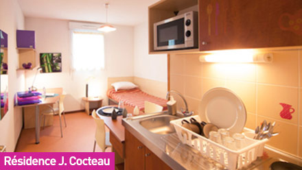 Appartement de la résidence, Stud'City Jean Cocteau à Clermont-Ferrand